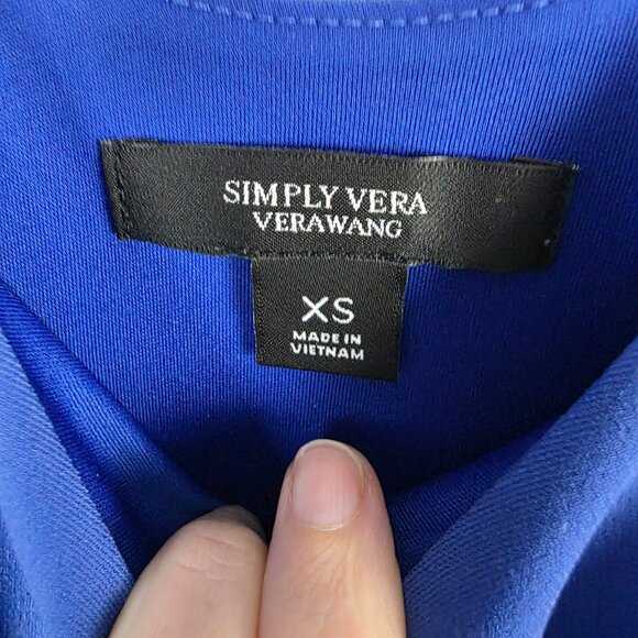 Simply Vera Vera Wang Casual Blue Sleeveless Sundress - Picture 3 of 4